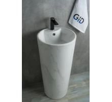 Раковина Gid Nb131ws 81111 накладная под камень матовый 40x40x84