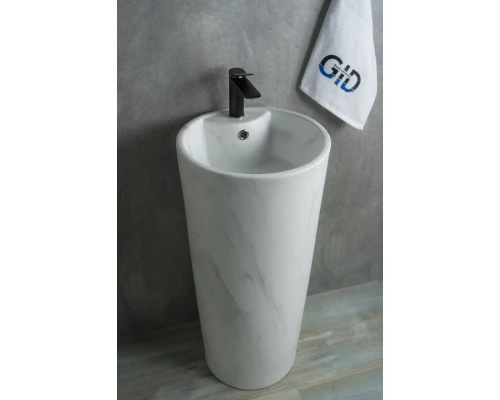 Раковина Gid Nb131ws 81111 накладная под камень матовый 40x40x84