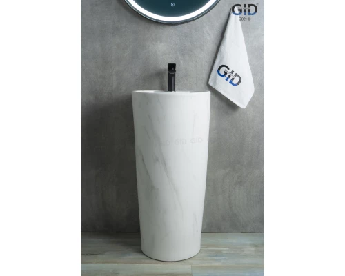 Раковина Gid Nb131ws 81111 накладная под камень матовый 40x40x84