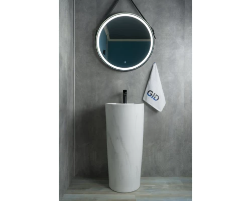 Раковина Gid Nb131ws 81111 накладная под камень матовый 40x40x84