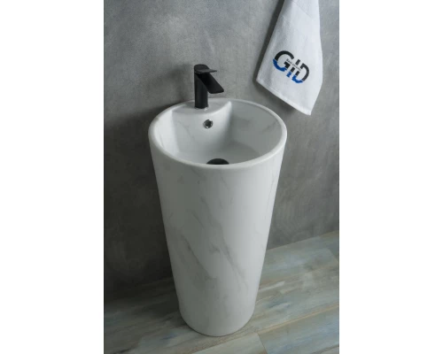 Раковина Gid Nb131ws 81111 накладная под камень матовый 40x40x84