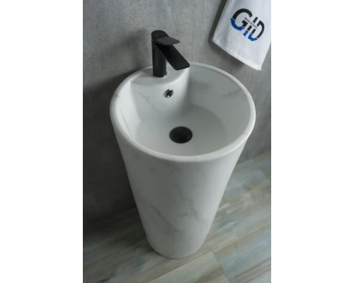 Раковина Gid Nb131ws 81111 накладная под камень матовый 40x40x84