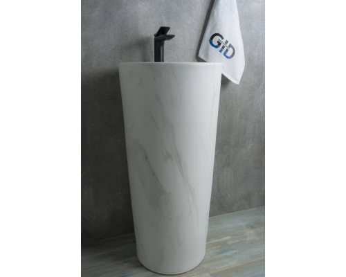 Раковина Gid Nb131ws 81111 накладная под камень матовый 40x40x84