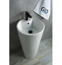 Раковина Gid Nb131 81112 накладная белая 40x40x84