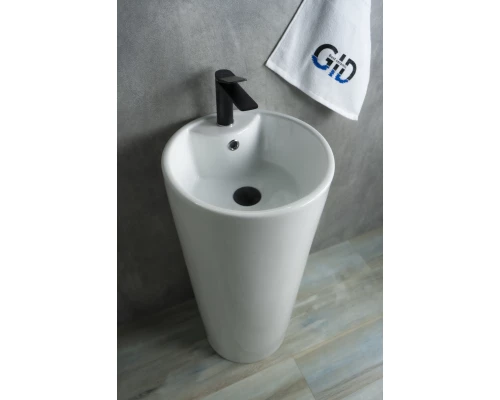 Раковина Gid Nb131 81112 накладная белая 40x40x84