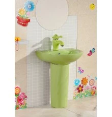 Раковина Gid Nb192-G 69907 накладная с пъедесталом зеленая 43x36x51