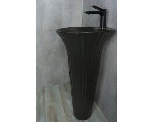 Раковина Gid Nb132bg 81114 накладная под черная  графит 41x41x84