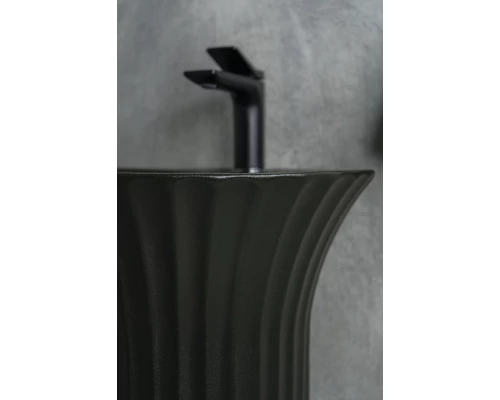 Раковина Gid Nb132bg 81114 накладная под черная  графит 41x41x84