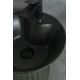Раковина Gid Nb132bg 81114 накладная под черная  графит 41x41x84