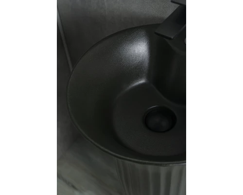 Раковина Gid Nb132bg 81114 накладная под черная  графит 41x41x84