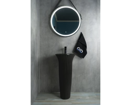 Раковина Gid Nb132bg 81114 накладная под черная  графит 41x41x84