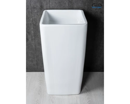 Раковина Gid Nb149 81119 накладная белая 41x41x85