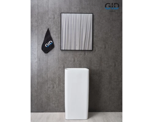 Раковина Gid Nb149 81119 накладная белая 41x41x85