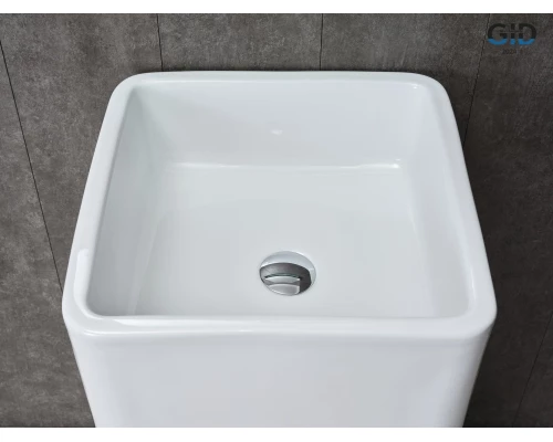 Раковина Gid Nb149 81119 накладная белая 41x41x85