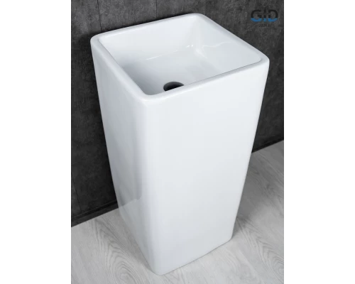 Раковина Gid Nb149 81119 накладная белая 41x41x85