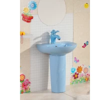 Раковина Gid Nb192-BU 69910 накладная с пъедесталом голубая 43x36x51