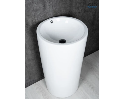 Раковина Gid Nb163 81107 накладная белая 46x46x85