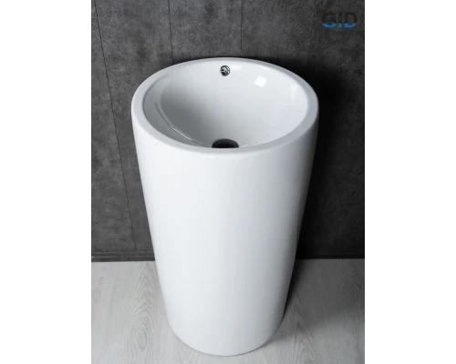 Раковина Gid Nb163 81107 накладная белая 46x46x85