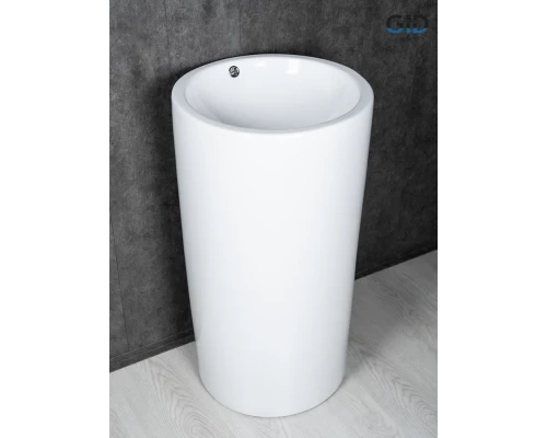 Раковина Gid Nb163 81107 накладная белая 46x46x85