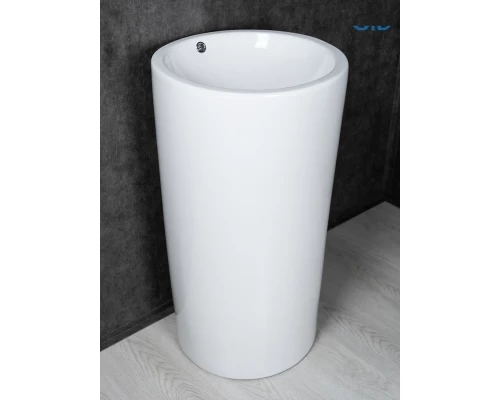 Раковина Gid Nb163 81107 накладная белая 46x46x85