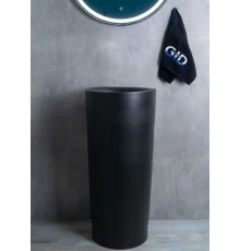 Раковина Gid Nb130bg 81110 накладная черная графит 40x40x85