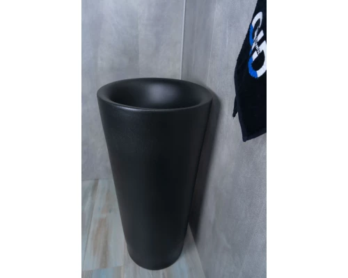 Раковина Gid Nb130bg 81110 накладная черная графит 40x40x85