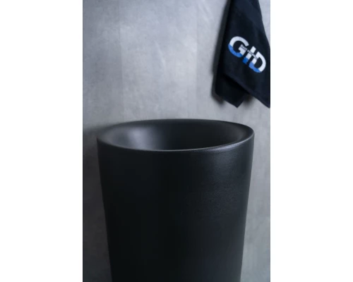 Раковина Gid Nb130bg 81110 накладная черная графит 40x40x85