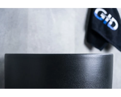 Раковина Gid Nb130bg 81110 накладная черная графит 40x40x85