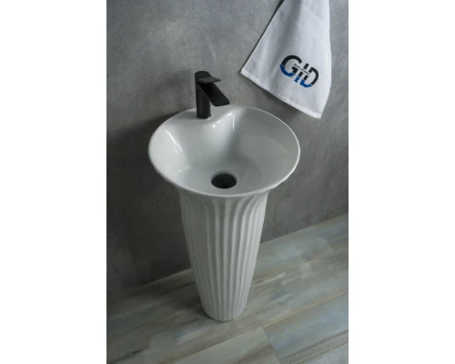 Раковина Gid Nb132 81113 накладная белая 41x41x84