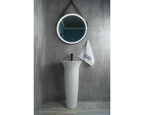 Раковина Gid Nb132 81113 накладная белая 41x41x84