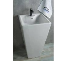 Раковина Gid Nb145 81103 накладная белая 46.5x46.5x81