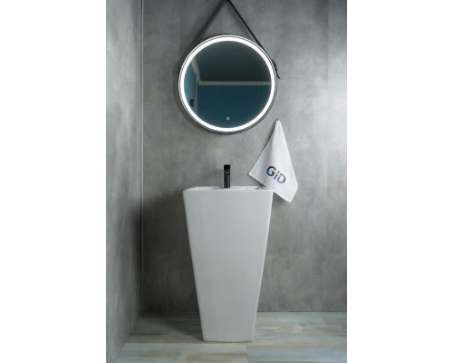 Раковина Gid Nb145 81103 накладная белая 46.5x46.5x81