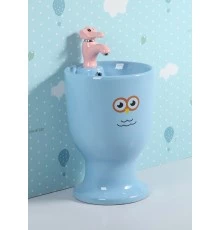 Раковина Gid Nb193-BU 69914 накладная с пъедесталом голубая 37x37x53