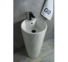 Раковина Gid Nb131wgs 81115 накладная под камень глянцевая 40x40x84