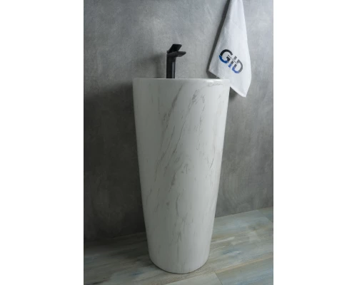 Раковина Gid Nb131wgs 81115 накладная под камень глянцевая 40x40x84