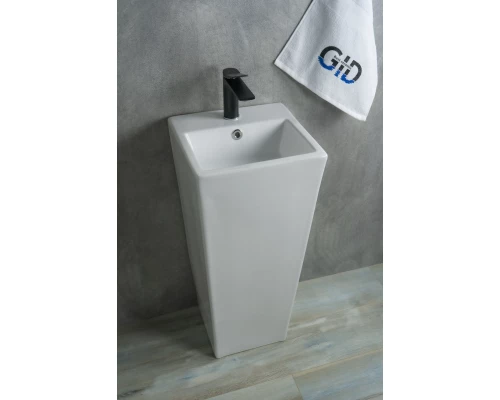 Раковина Gid Nb147 81104 накладная белая 34x33x85