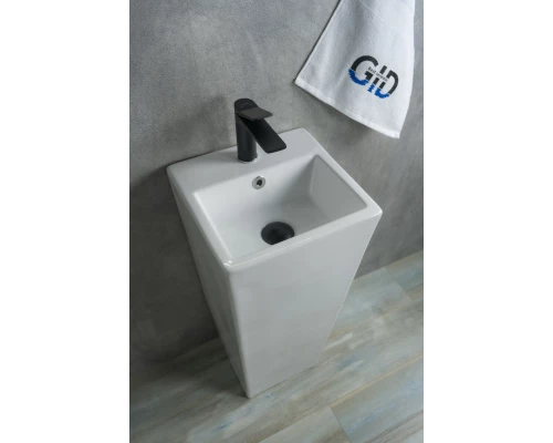 Раковина Gid Nb147 81104 накладная белая 34x33x85