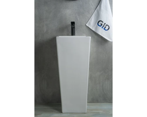 Раковина Gid Nb147 81104 накладная белая 34x33x85