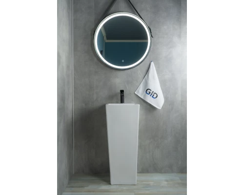 Раковина Gid Nb147 81104 накладная белая 34x33x85