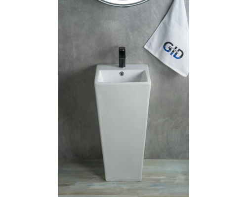 Раковина Gid Nb147 81104 накладная белая 34x33x85