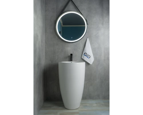 Раковина Gid Nb133 81106 накладная белая 49x49x82