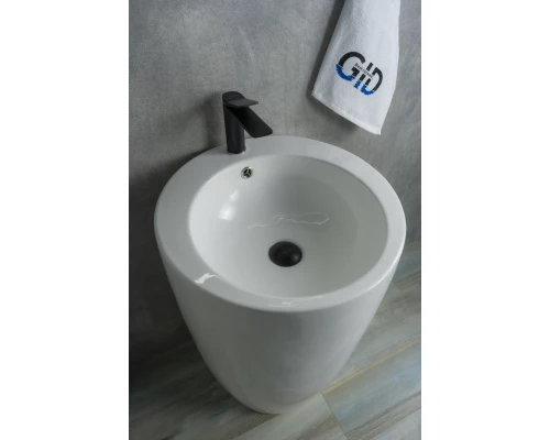 Раковина Gid Nb133 81106 накладная белая 49x49x82