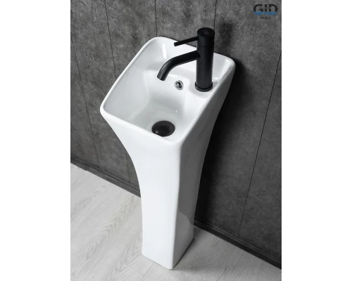 Раковина Gid M9012 81101 накладная белая 30x33x89