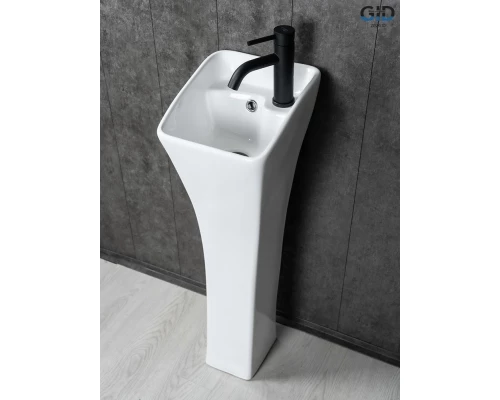 Раковина Gid M9012 81101 накладная белая 30x33x89