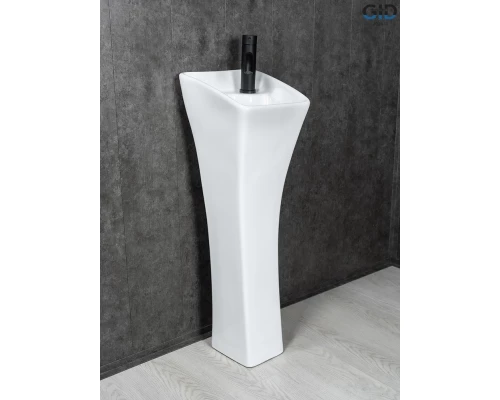 Раковина Gid M9012 81101 накладная белая 30x33x89