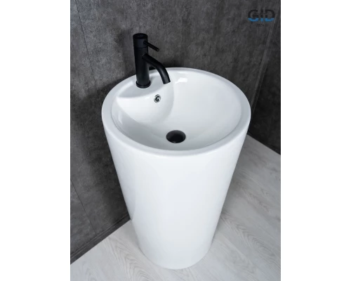 Раковина Gid Nb135 81102 накладная белая 46x46x86