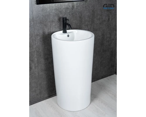 Раковина Gid Nb135 81102 накладная белая 46x46x86