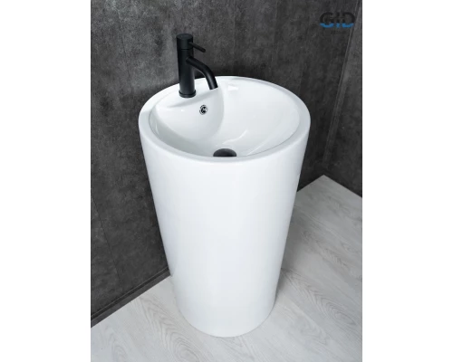 Раковина Gid Nb135 81102 накладная белая 46x46x86