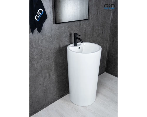 Раковина Gid Nb135 81102 накладная белая 46x46x86