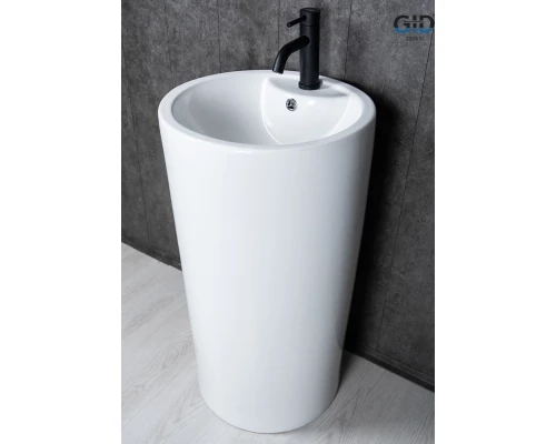 Раковина Gid Nb135 81102 накладная белая 46x46x86